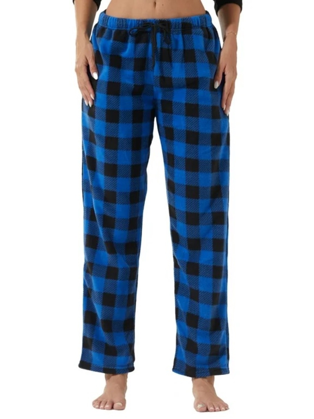 ⭐️Men's Blue and Black Plaid Pajama Bottoms - Cozy Lounge Pants⭐️